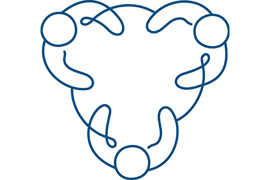 Magnet - Menschen Hand in Hand