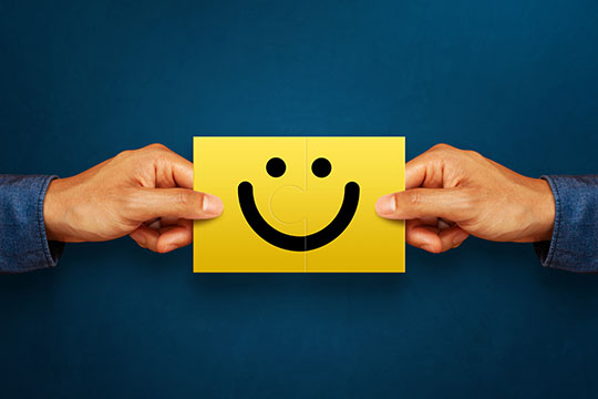 Magnet - Postit mit einem Smilie
